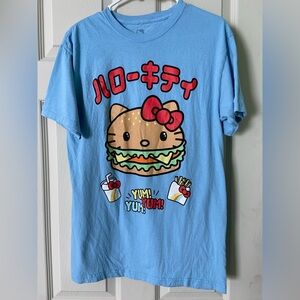 Sanrio Light Blue “Hello Kitty” Graphic Burger Tee